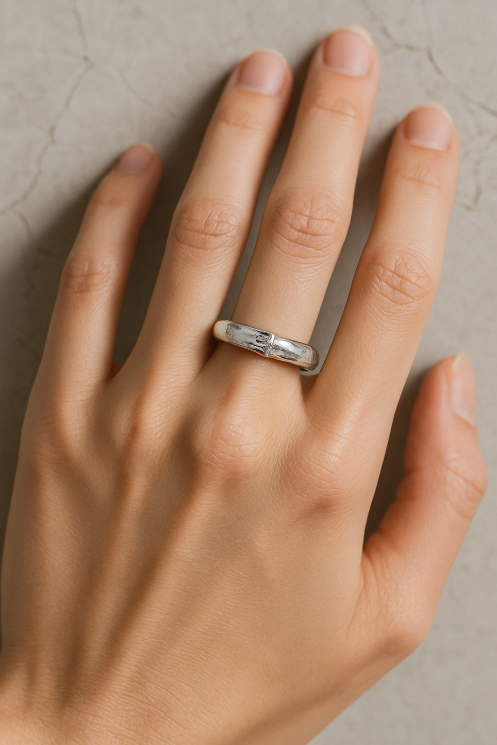 Precise Silver Ring