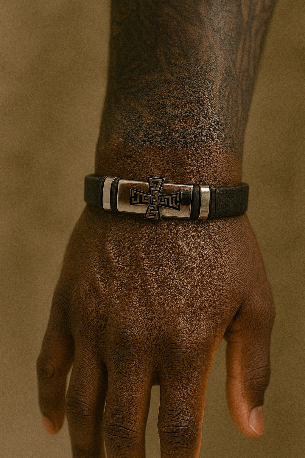 Men's Slate Cross Bracelet